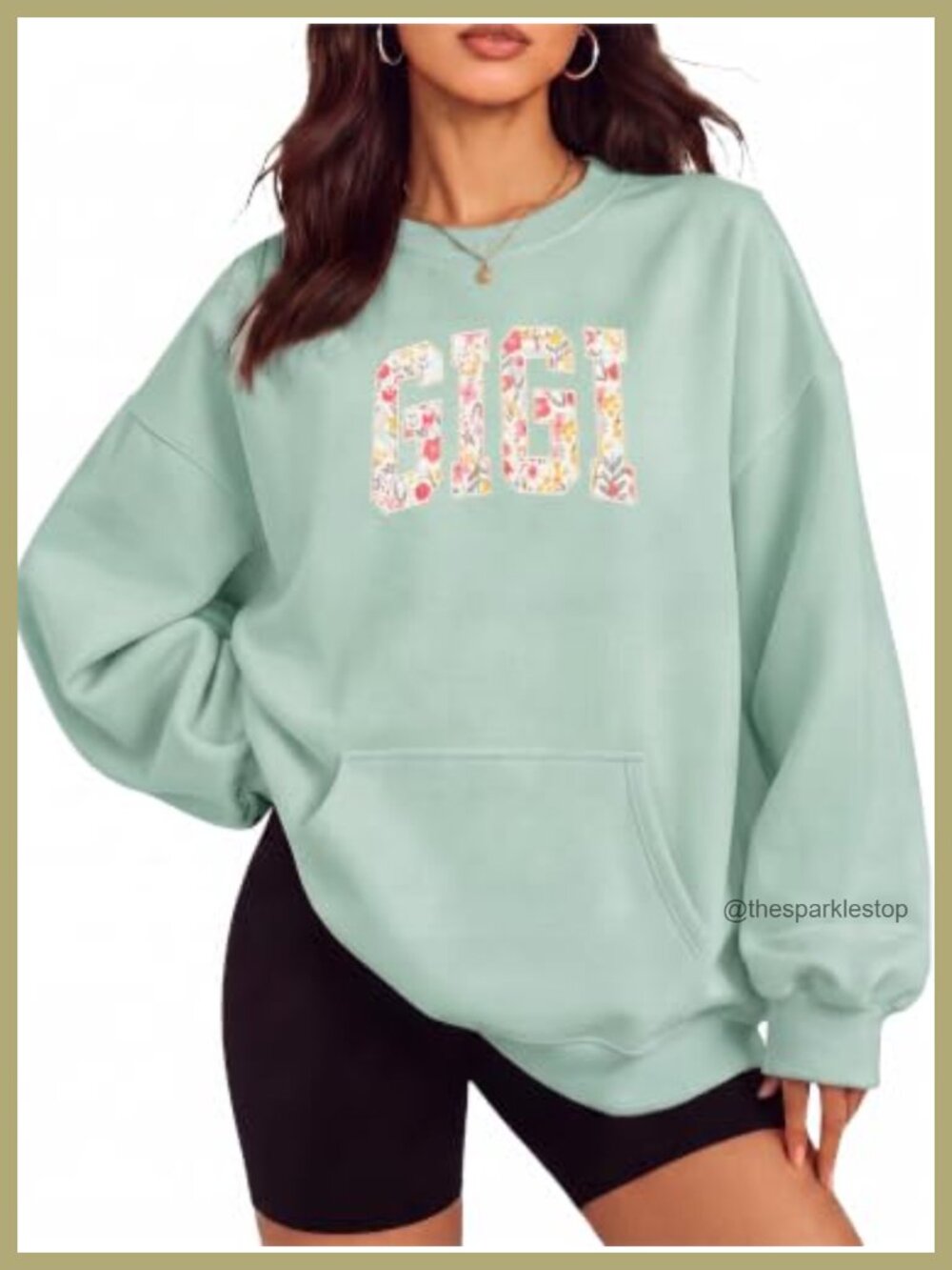 Women's Oversized Graphic Mama Sweatshirt Pocket Pullover Crewneck